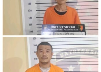 Polsek Medan Timur Tangkap Dua Pencuri Kabel Tembaga di Underpass HM Yamin