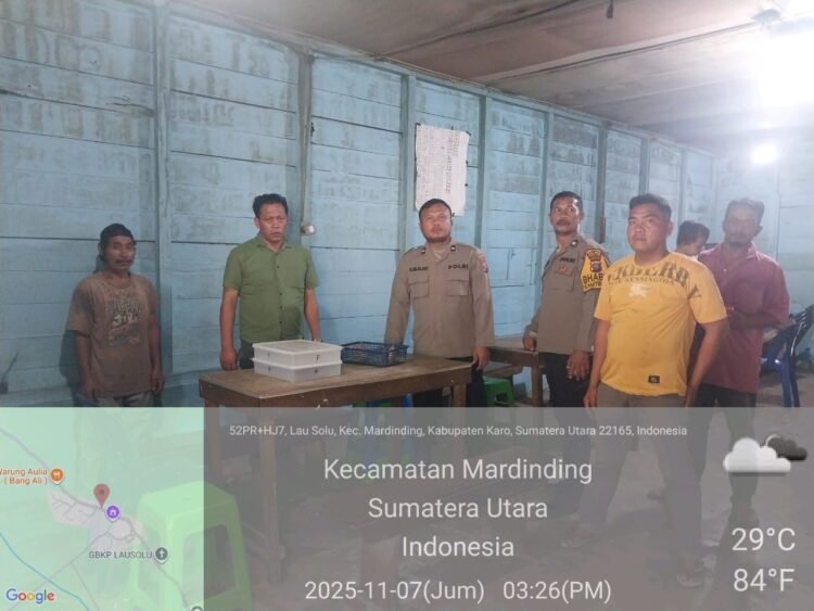 Polsek Mardingding Cek Dugaan Judi di Lau Saolu, Ditemukan Hanya Kedai Kopi