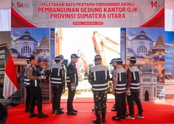 Groundbreaking Pembangunan Gedung Kantor OJK Sumut, Rico Waas: Jadi Titik Awal Penguatan Sistem Keuangan di Kota Medan