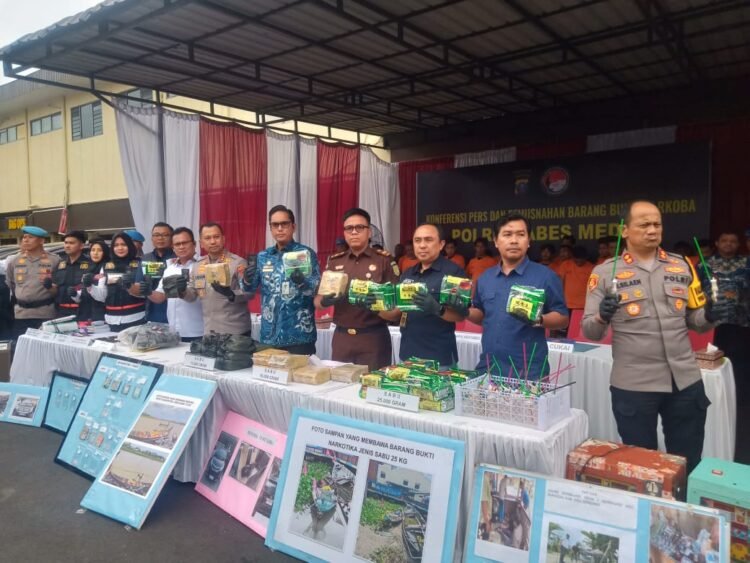 Polrestabes Medan Tangkap 212 Tersangka Narkoba, Sita 60 Kg Sabu