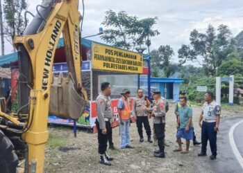 Kapolsek Pancur Batu Tinjau Kesiapan Pos Pelayanan dan Pengamanan di Sibolangit