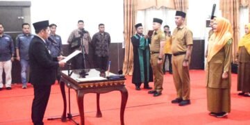 Bupati Lantik dan Kukuhkan JPTP, Auditor dan Jabatan Fungsional Dilingkungan Pemkab Palas