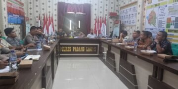 Wakapolres Padang Lawas Pimpin Rakor Lintas Sektoral “Lilin Toba 2025”