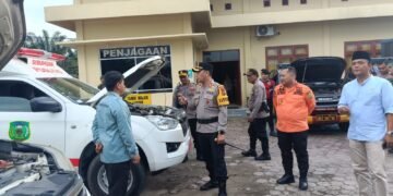 Pastikan Kesiapan Pengamanan Nataru, Kapolres Padang Lawas Pimpin Apel Gelar Pasukan Operasi Lilin Toba 2025