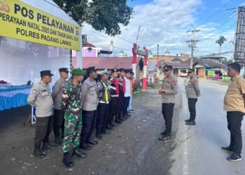 Oprasi Lilin Toba 2025 Polres Padang Lawas. Personil Posyan Lakukan Apel Pagi