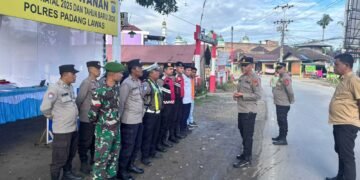 Oprasi Lilin Toba 2025 Polres Padang Lawas. Personil Posyan Lakukan Apel Pagi