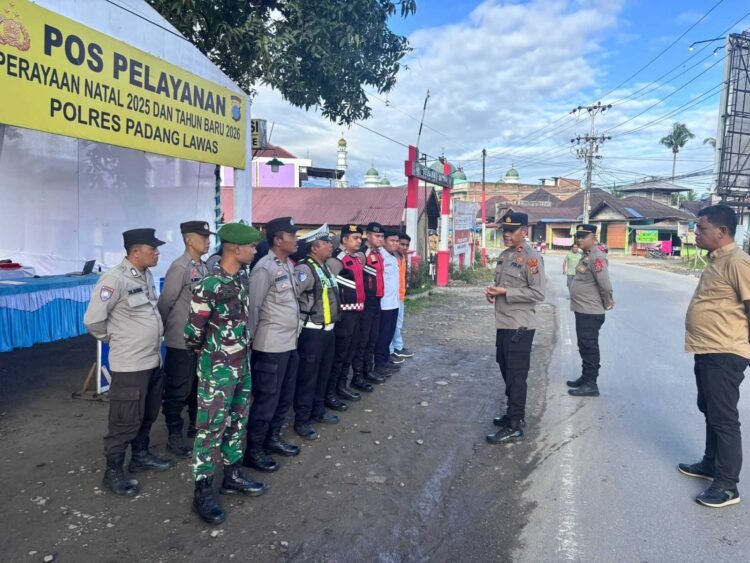 Oprasi Lilin Toba 2025 Polres Padang Lawas. Personil Posyan Lakukan Apel Pagi