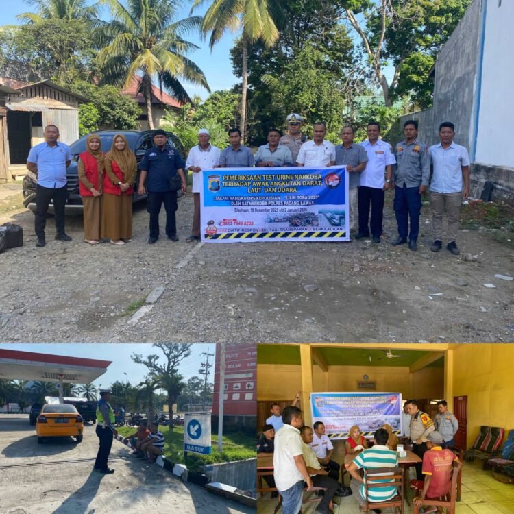 Kasatgas Kamseltibcarlantas Polres Palas Lakukan Gatur Lalin dan Tes Urine, Sopir Angkutan Umum