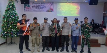 Patroli dan Pengamanan Pelaksanaan Ibadah di Gereja di wilkum Polsek Barumun Polres Padang Lawas