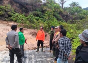 Kepala Pelaksana BPBD Ex Officio Bersama Kepala BPBD Tinjau Tinjau Bencana longsor