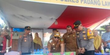 Bupati Padang Lawas Cek Pos Yan, Pospam Nataru