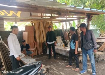 Kanit Reskrim Polsek Kutalimbaru Cek Lokasi Judi Sabung Ayam di Sei Mencirim, Hasilnya Nihil