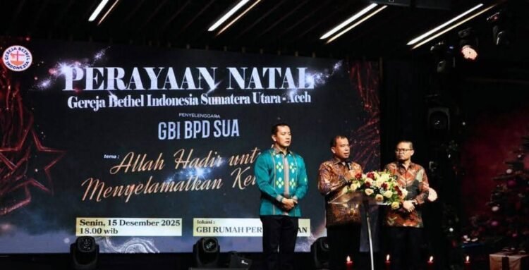 Bupati Karo Hadiri Perayaan Natal GBI Sumatera Utara – Aceh Tahun 2025