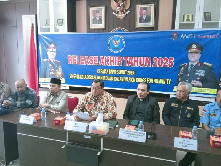 Sepanjang 2025, BNN Sumut Ungkap 67 Kasus Narkotika