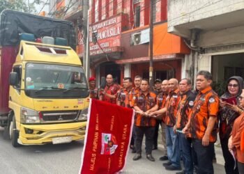 Aksi Kemanusiaan Pemuda Pancasila Sumut, Ijeck: Kita Harus Hadir di Saat Sulit