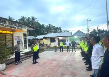 Polsek Kutalimbaru Gelar Apel Ops Lilin Toba 2025, Siap Amankan Natal dan Tahun Baru