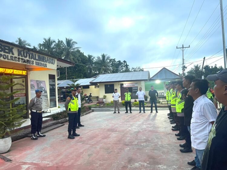 Polsek Kutalimbaru Gelar Apel Ops Lilin Toba 2025, Siap Amankan Natal dan Tahun Baru