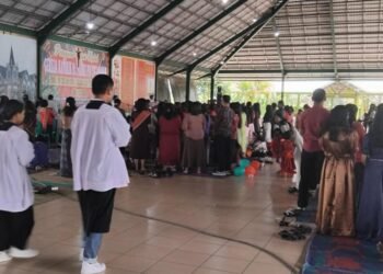 Perayaan Natal Gereja Katolik St. Padre Pio Tigapanah Berlangsung Penuh Sukacita