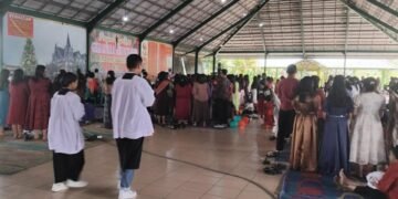 Perayaan Natal Gereja Katolik St. Padre Pio Tigapanah Berlangsung Penuh Sukacita