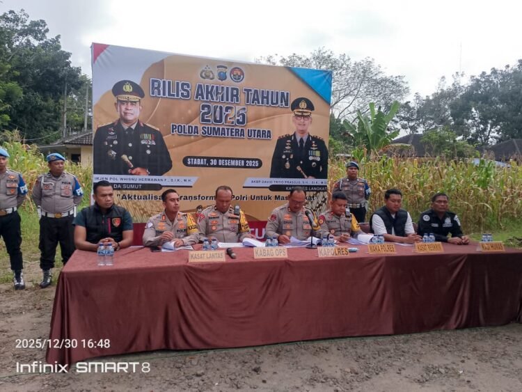 Gelar Rilis Akhir Tahun 2025, Polres Langkat Capaian Kinerja Disampaikan Secara Transparan
