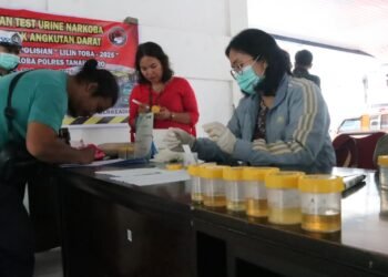Operasi Lilin Toba 2025, Polres Tanah Karo Tes Urine Pengemudi Angkutan Nataru