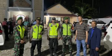 Polsek Kutalimbaru Lakukan Mobile Monitoring Pengamanan Ibadah Malam Natal 2025