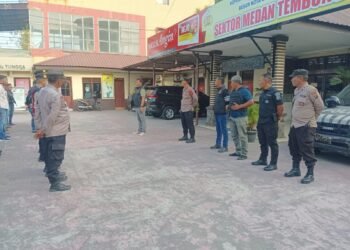 Grebek Bantaran Rel di Desa Tembung, Polisi Amankan Enam Orang