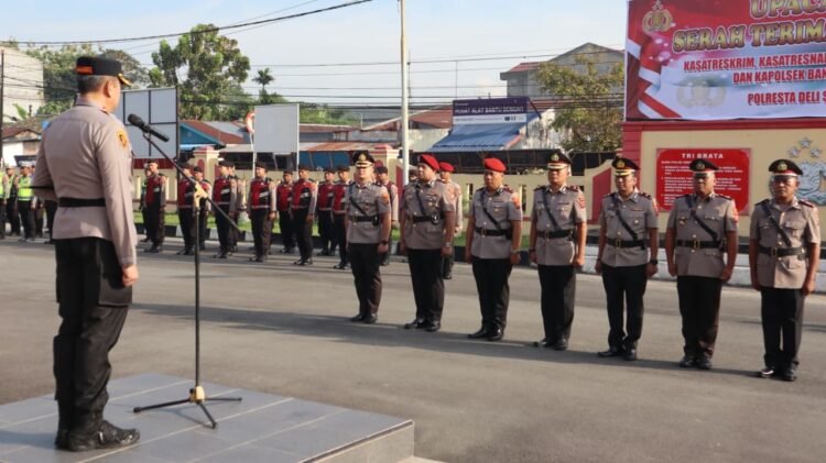 Tiga Kasat dan Satu Kapolsek di Jajaran Polresta Deli Serdang Resmi Diganti
