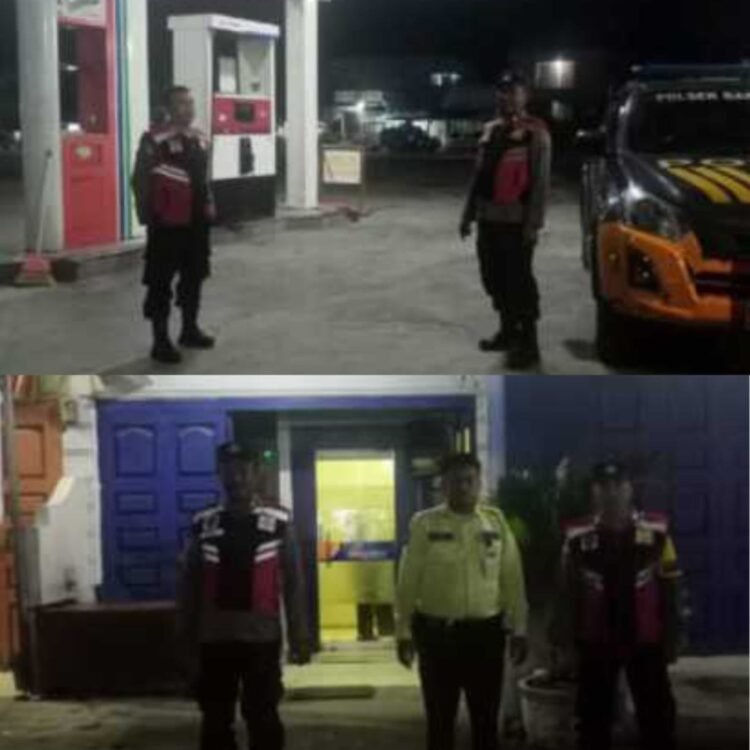 Polsek Barumun Laksanakan Patroli Blue Light Jaga Keamanan Malam Hari