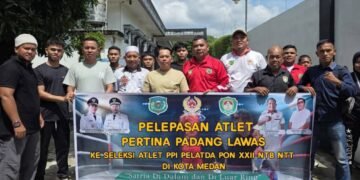 Bupati Lepas ATLET Pertina Padang Lawas Ke Seleksi Atlet PPI Pelatda PON XXII NTB-NTT di Kota Medan