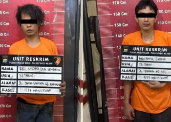 Unit Reskrim Polsek Medan Baru Amankan Dua Pelaku Pencurian di Jalan Jamin Ginting