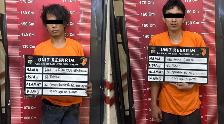 Unit Reskrim Polsek Medan Baru Amankan Dua Pelaku Pencurian di Jalan Jamin Ginting