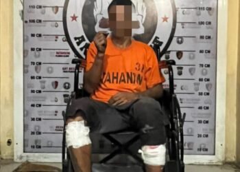 Sat Reskrim Polres Pelabuhan Belawan Tembak Pelaku Curas Sopir Truk Kontainer