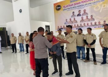 Hadiri Pelantikan DPD SPMI, Wakapolres Karo: Jadilah Mitra Strategis Kamtibmas