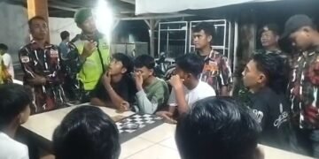 Danramil 02/KTB Pimpin Patroli Pos Kamling di Dua Desa Kecamatan Kutalimbaru