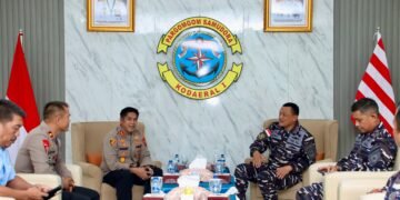 Kapolres Pelabuhan Belawan Pererat Sinergi Kamtibmas dengan Kodaeral I Belawan
