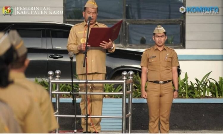 Pimpin Apel Gabungan, Bupati Karo Tegaskan ASN Bijak Bermedia Sosial