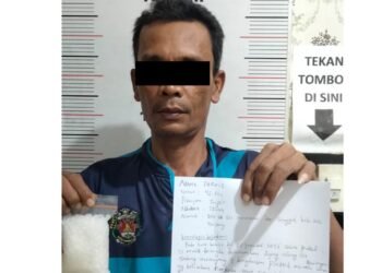 Unit Reskrim Polsek Medan Helvetia Amankan Pengedar Sabu di Jalan Klambir V