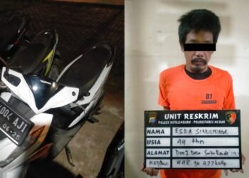 Unit Reskrim Polsek Kutalimbaru Amankan Pelaku Pengancaman dan Pencurian Motor