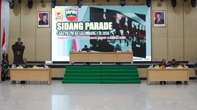 Kasdam I/BB Pimpin Sidang Parade Penerimaan Caba PK TNI AD Gelombang I TA 2026