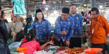Sekda Pakpak Bharat Kunjungi Pasar Tradisional Upaya Mendukung Sensus Ekonomi 2026