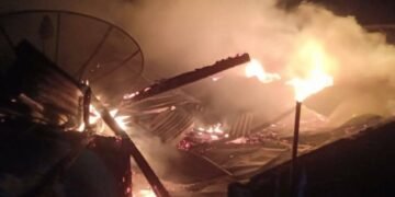 Satu Unit Rumah Warga di Barusjahe Terbakar, Polsek Lakukan Olah TKP