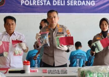 Dua Bulan, Polresta Deli Serdang Ringkus 9 Bandit Narkoba dengan Sitaan 33,8 Kg Sabu