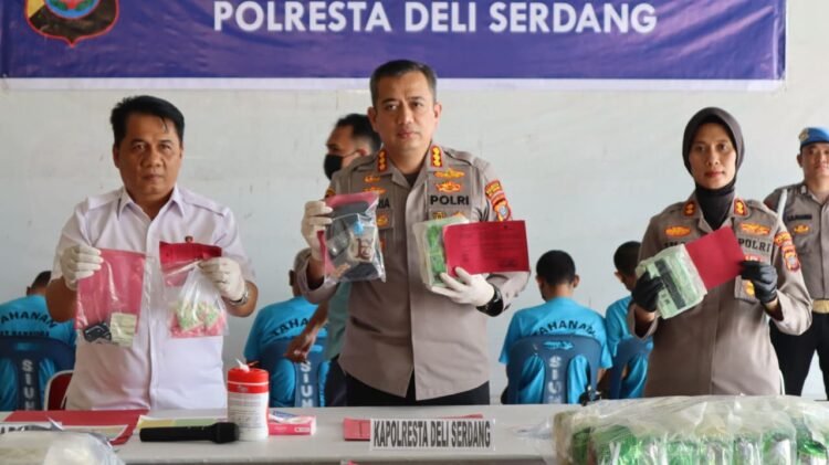 Dua Bulan, Polresta Deli Serdang Ringkus 9 Bandit Narkoba dengan Sitaan 33,8 Kg Sabu