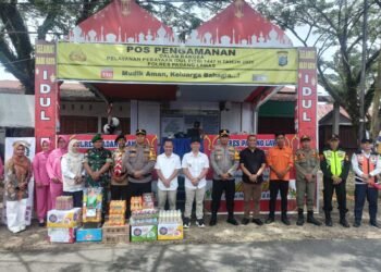 Berikan Motivasi, Kapolres, Bupati Bersama PJU Polres Palas Kunjungi Pos Pam II Sosa Ops Ketupat Toba 2026