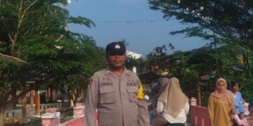 Objek Wisata Ramai Dikunjungi, Bhabinkamtibmas Lakukan Patroli dan Tatap Muka Dengan Masyarakat