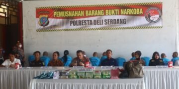 Polresta Deli Serdang Musnahkan Barbut Narkoba Senilai Rp70 M