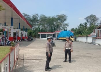 Antisipasi Antrean Panjang, Polsek Pancur Batu Amankan  SPBU  