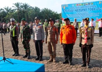Kapolres Palas Pimpin Apel Gelar Pasukan Operasi Ketupat Toba 2026, Dalam Rangka Perayaan Idul Fitri 1447H