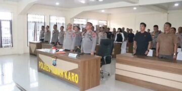 Kapolres Karo Beri Arahan ke PJU dan Perwira, Tindak Lanjut Rapim Polri 2026